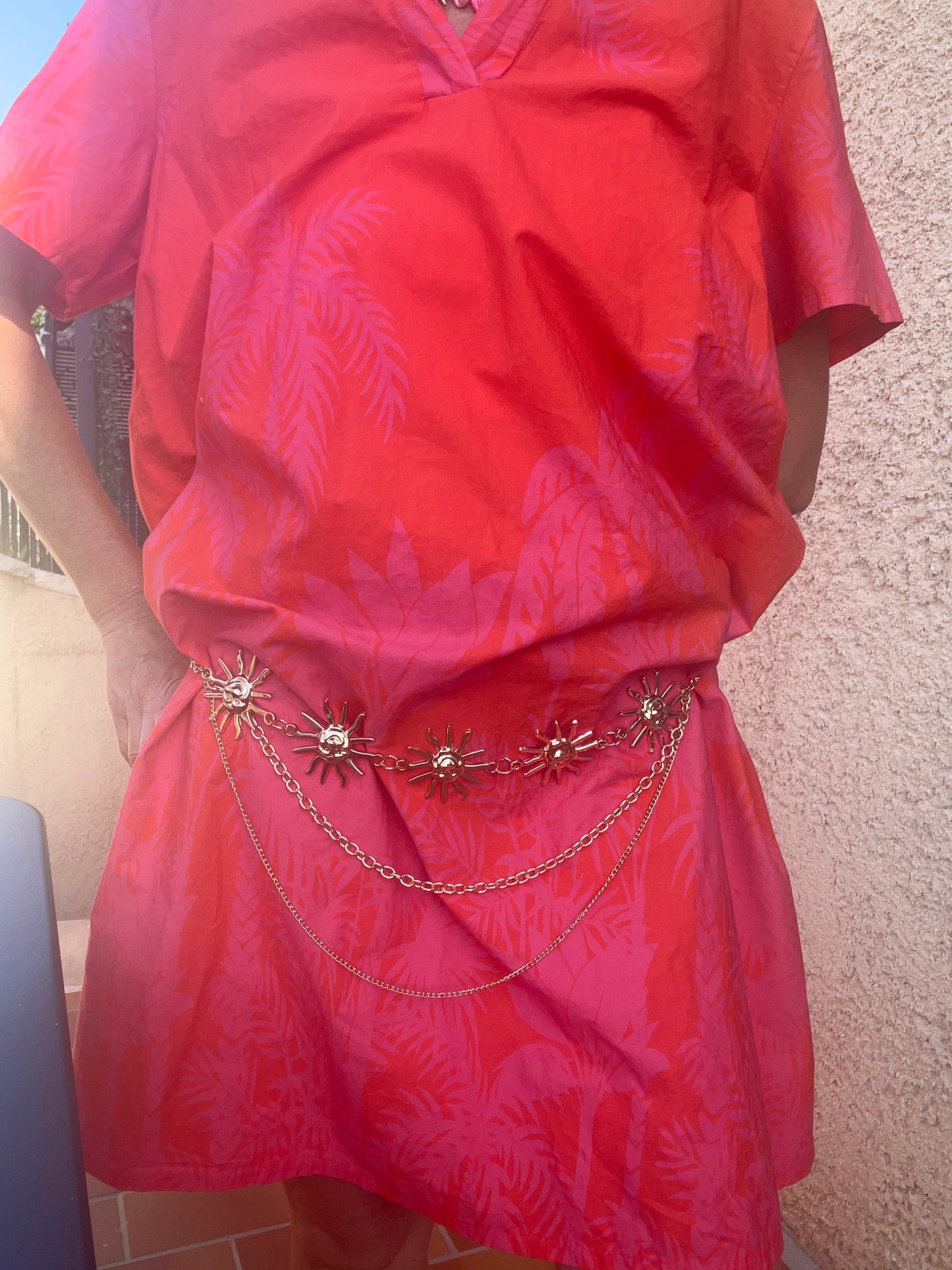 Ceinture bijoux doré "SOLEIL"