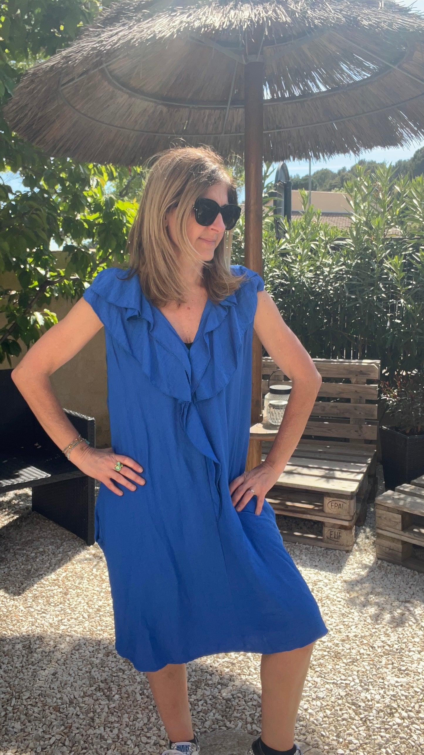 Robe bleu "MYKONOS"