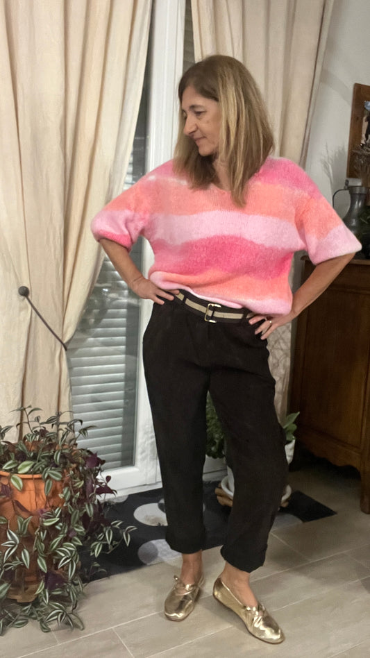 PANTALON VELOURS CHOCOLAT