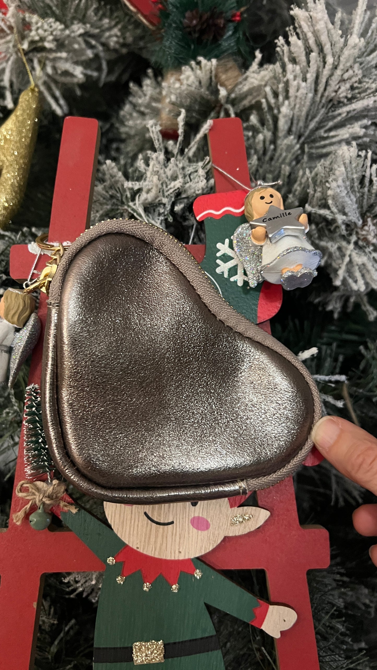 PORTE-MONNAIE COEUR EN CUIR