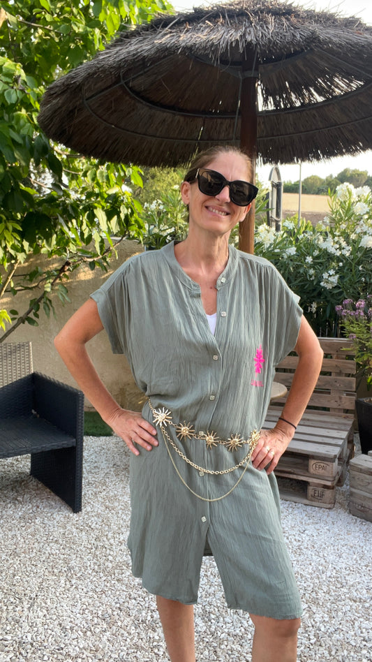 robe kaki "SOLEIL"