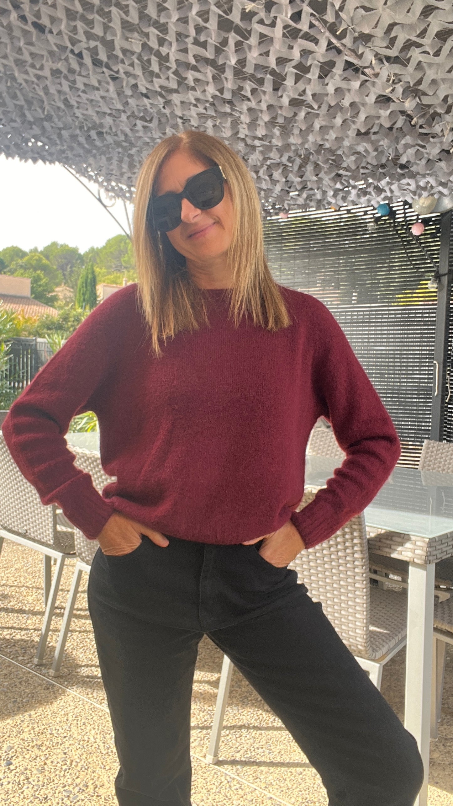 PULL BORDEAUX "CACAO"