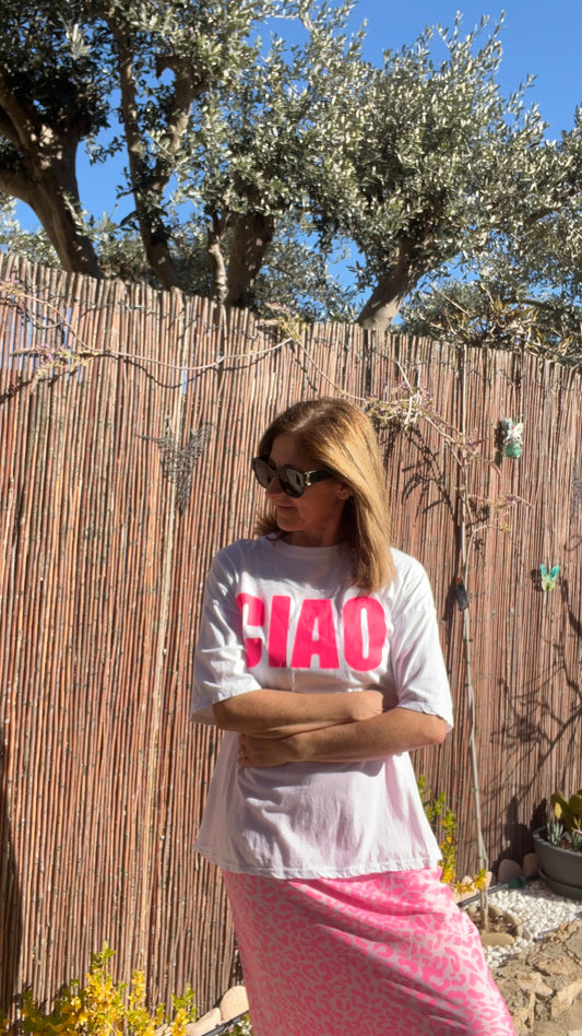 TEE-SHIRT BLANC CIAO