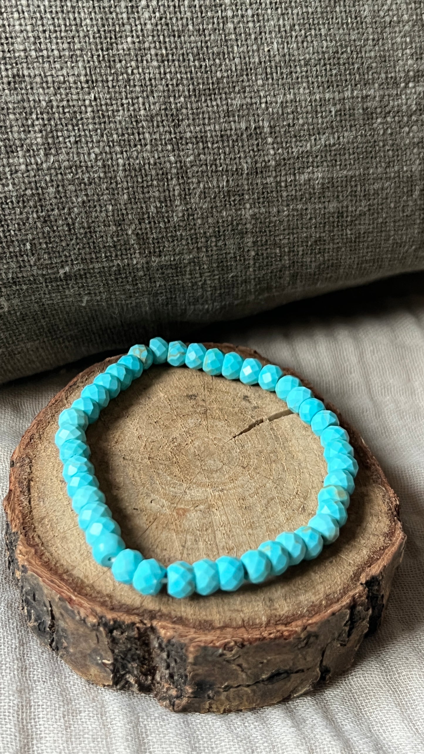 BRACELET PERLES RONDES TURQUOISES