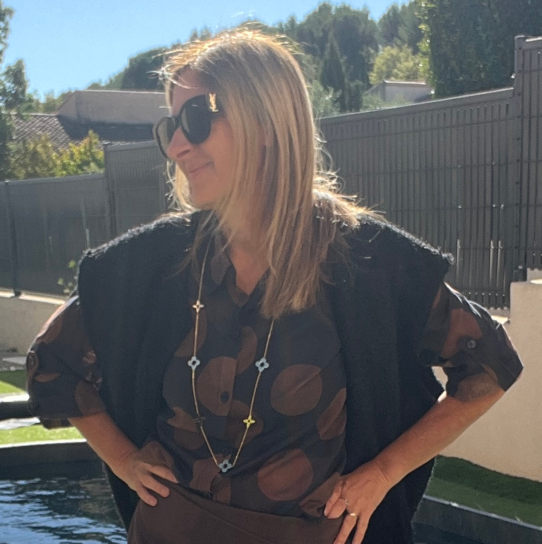 SAUTOIR DORE "PETALES D'OR"