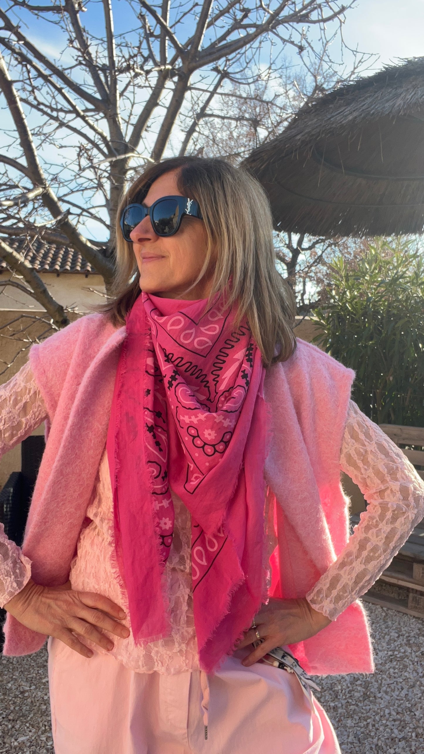 FOULARD GRAND CARRE "BANDANA"