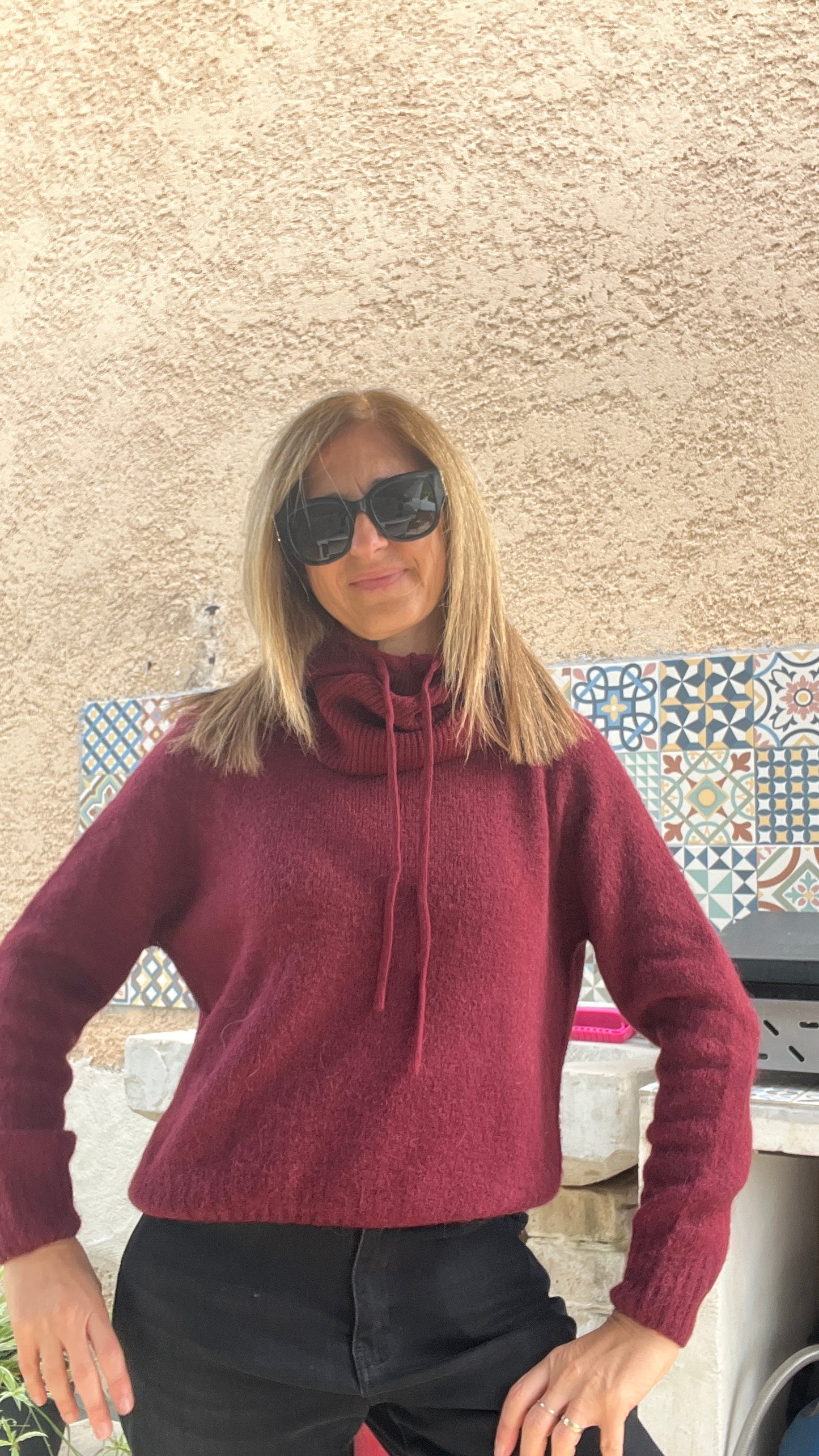 PULL BORDEAUX "CACAO"