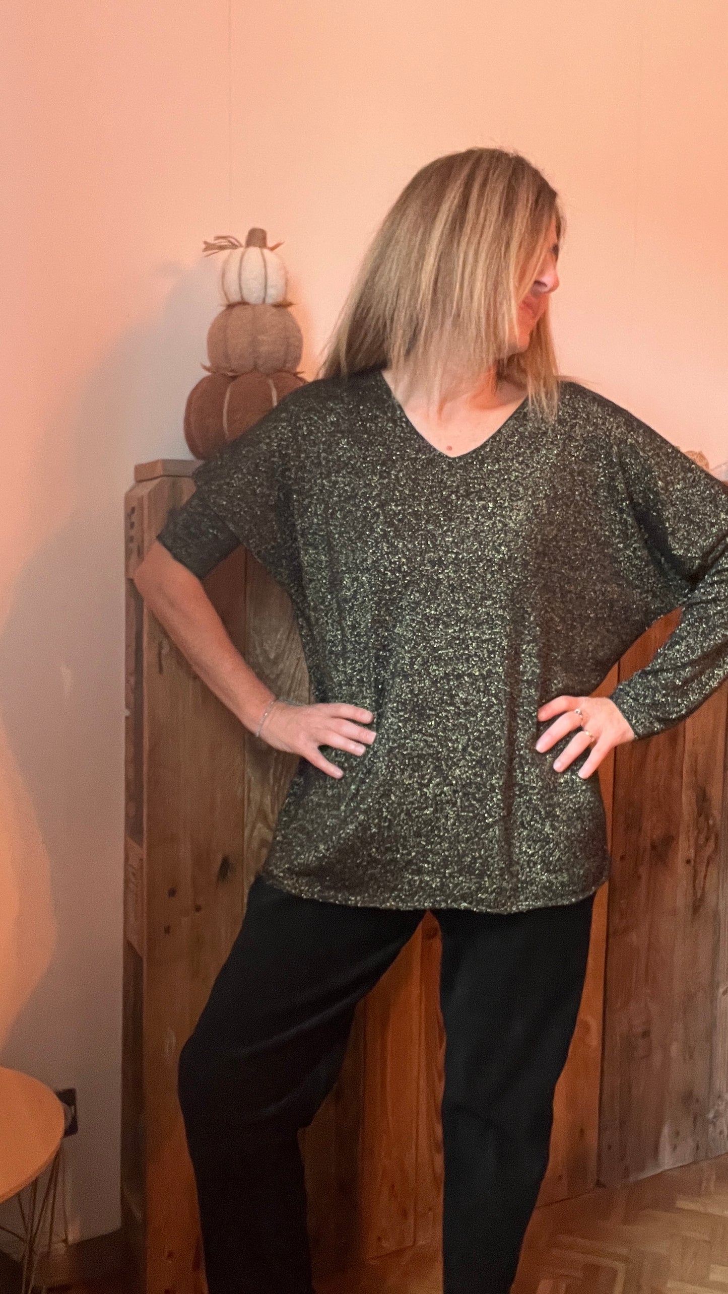 PANTALON VELOURS NOIR