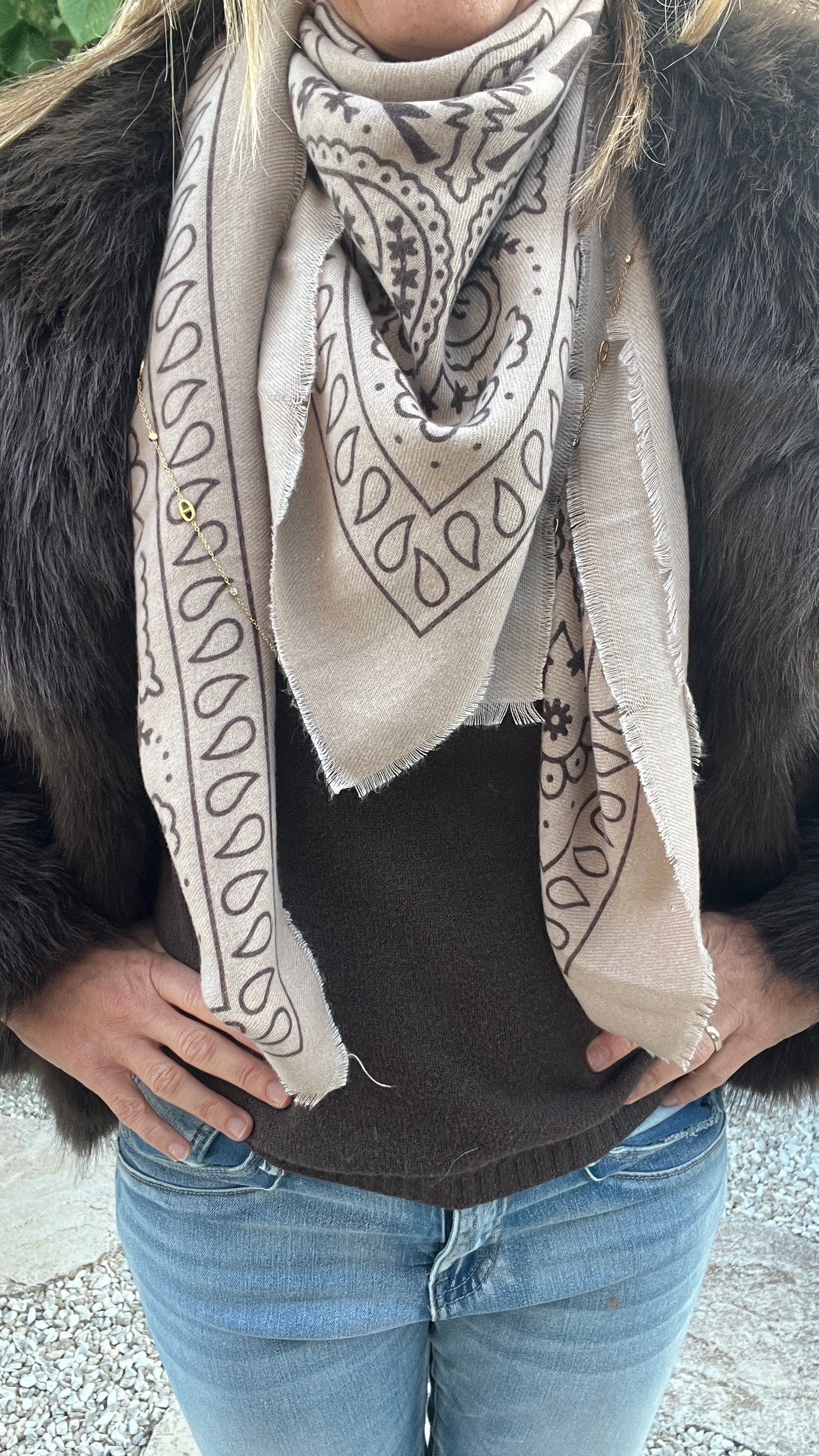 FOULARD GRAND CARRE "BANDANA"