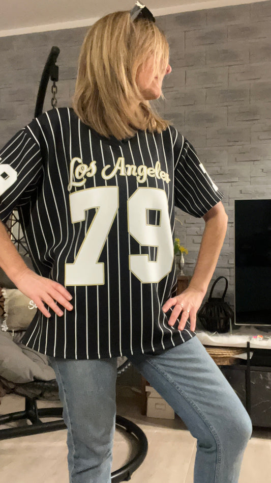 TEE-SHIRT NOIR/BLANC LOS ANGELES 79