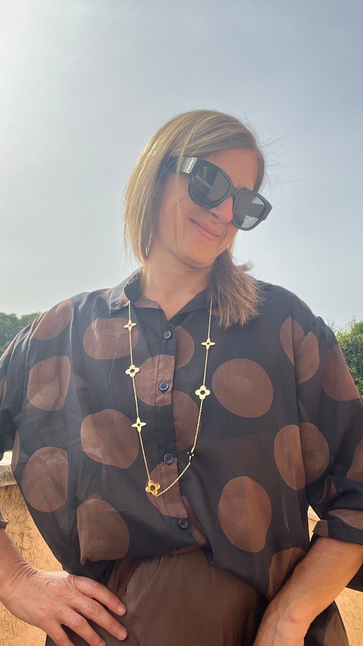 SAUTOIR DORE "PETALES D'OR"