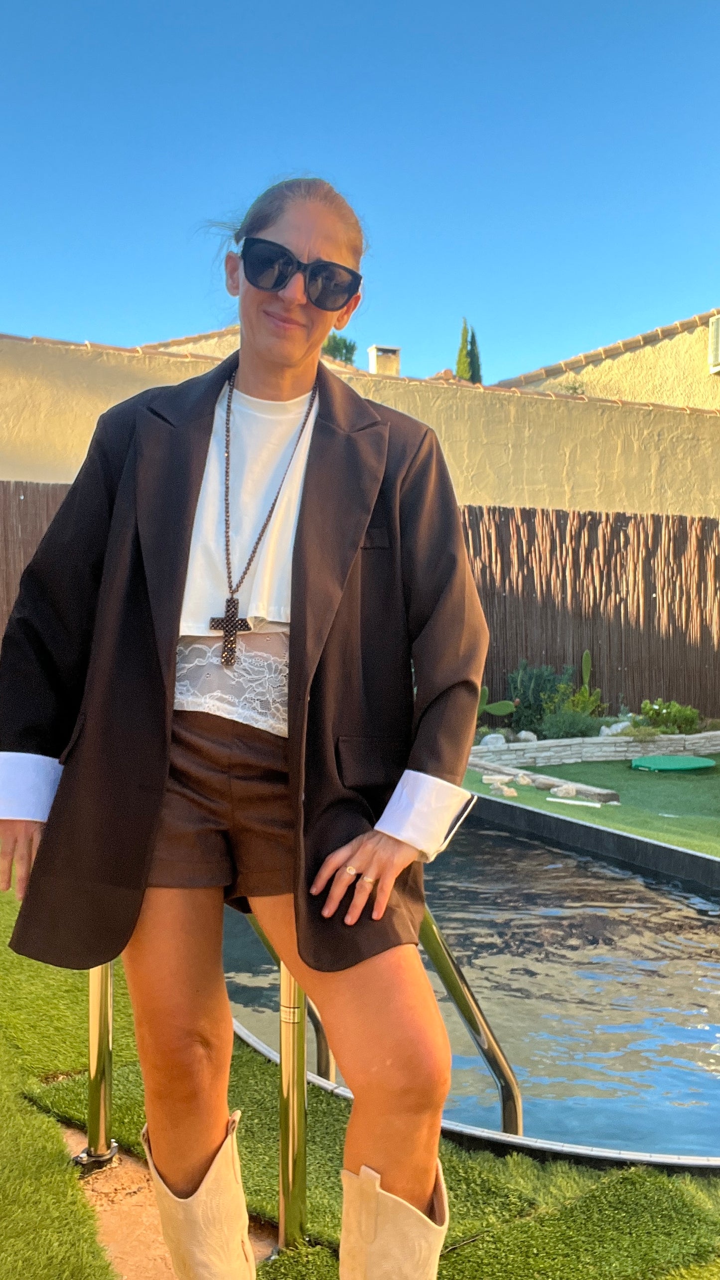 BLAZER CHOCOLAT OVERSIZE "SIENNA"