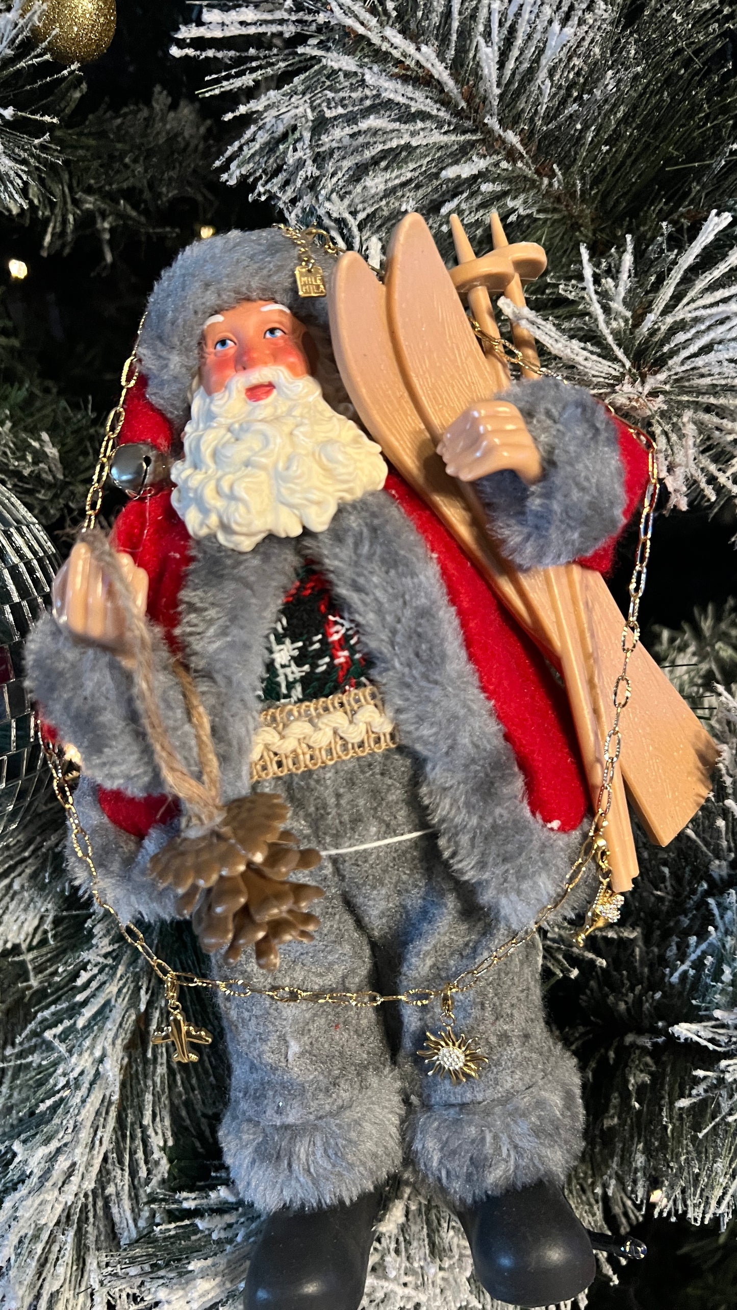 COLLIER DORE MAILLONS & CHARM'S HAPPINESS "MILE MILA"