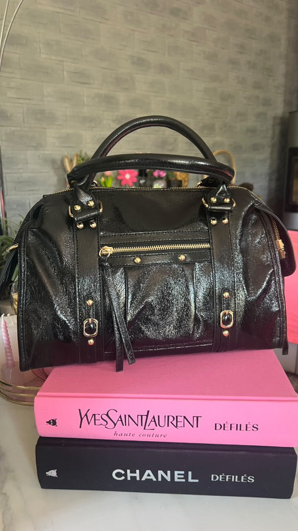 Sac noir en simil-cuir "Roxy"