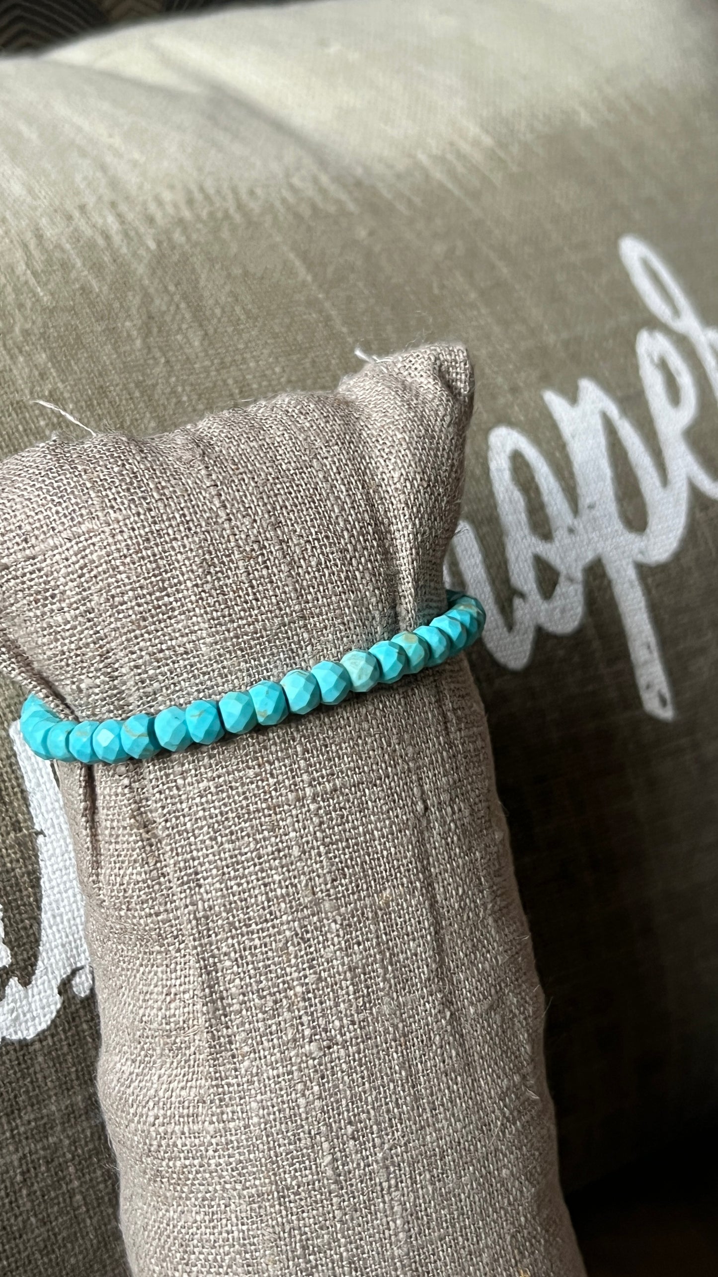 BRACELET PERLES RONDES TURQUOISES