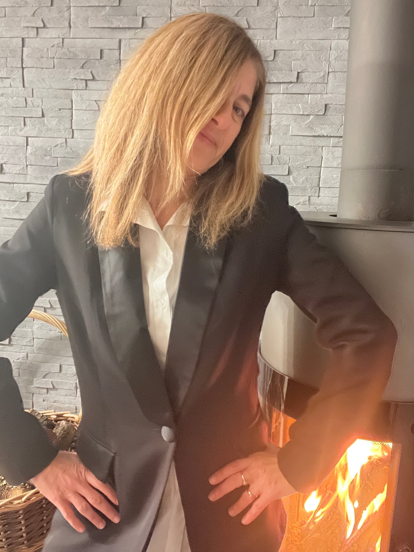 BLAZER NOIR DE SMOCKING