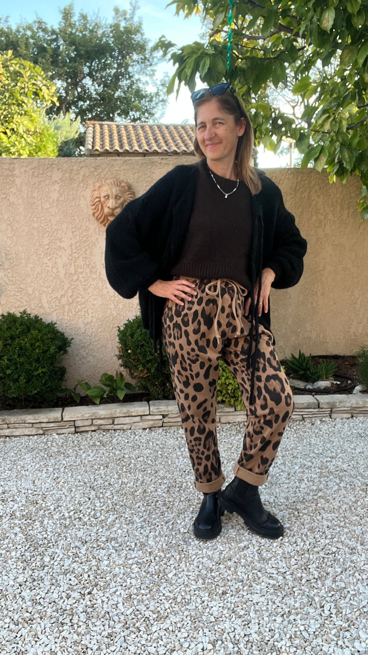 GILET NOIR A NOEUDS "GABY"