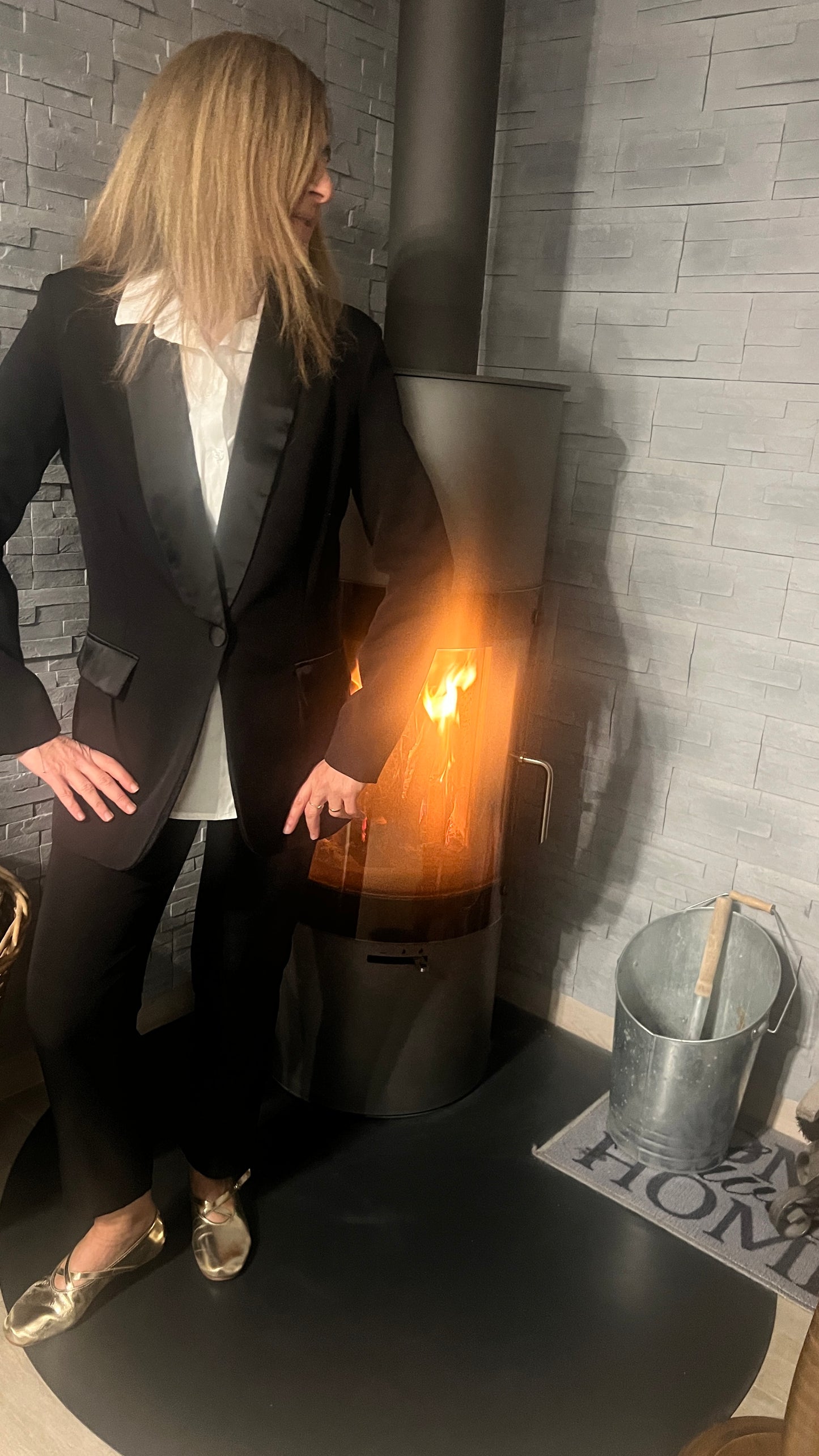 BLAZER NOIR DE SMOCKING