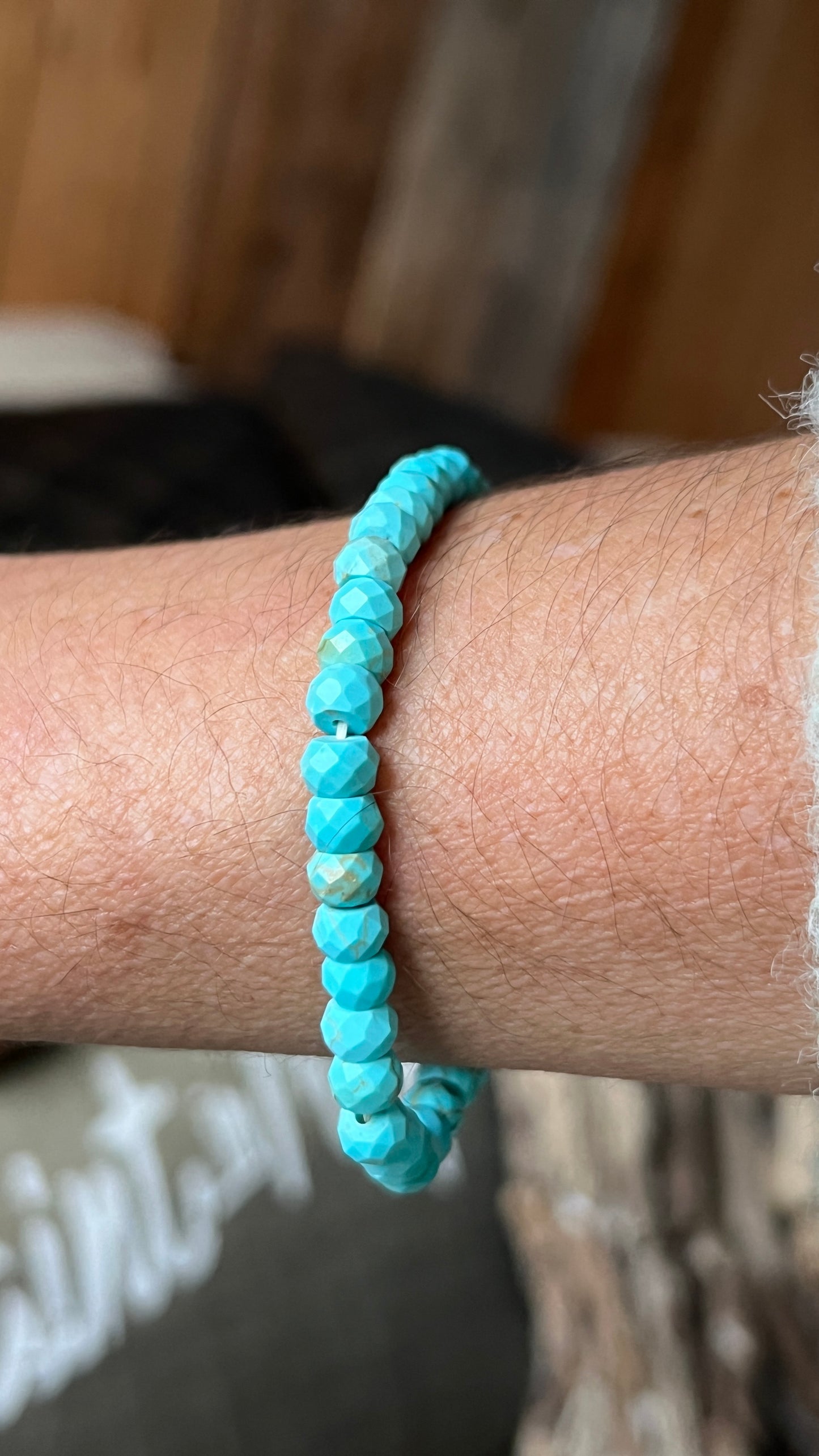 BRACELET PERLES RONDES TURQUOISES