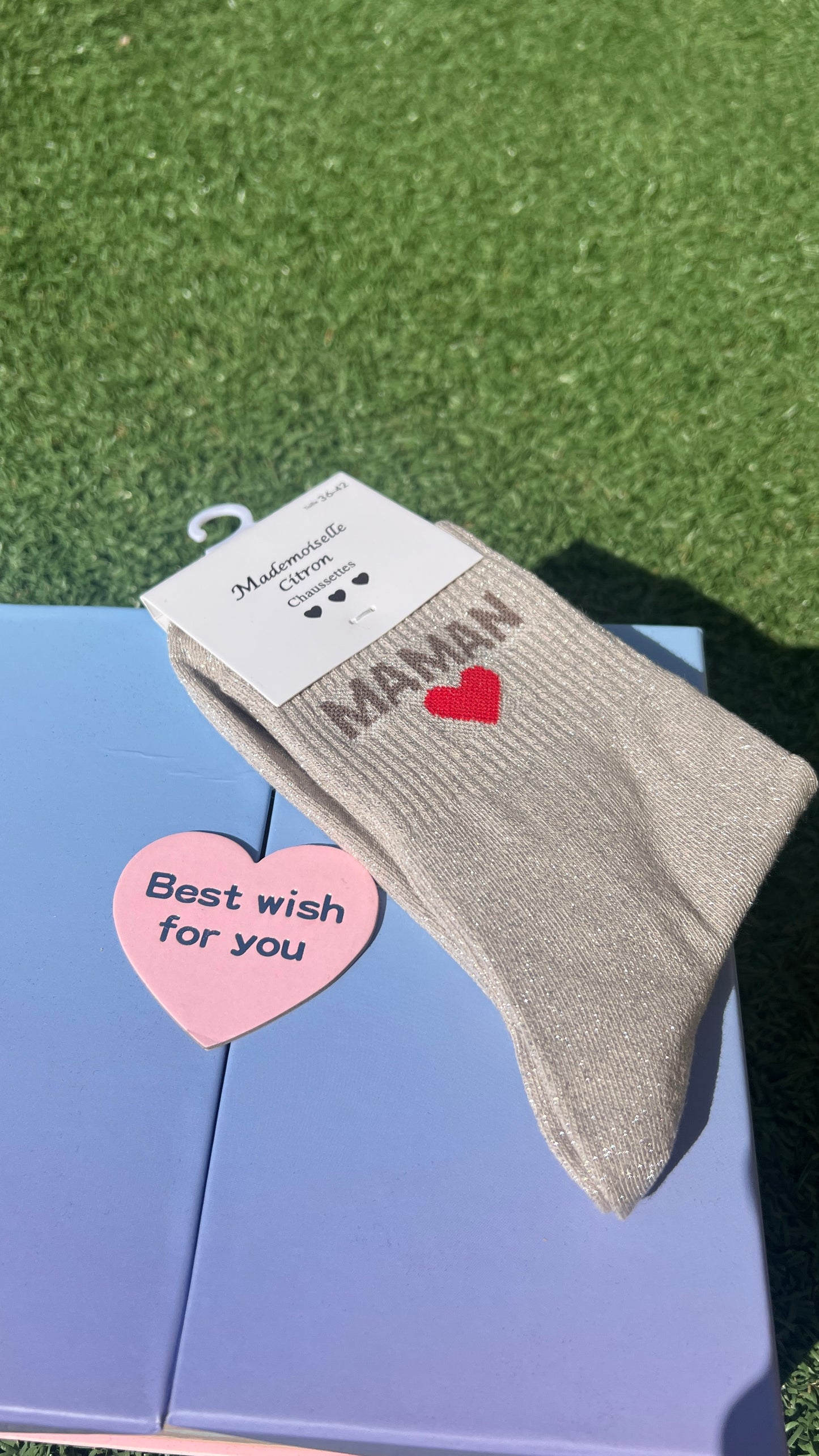 CHAUSSETTES PAILLETTES "MAMAN"