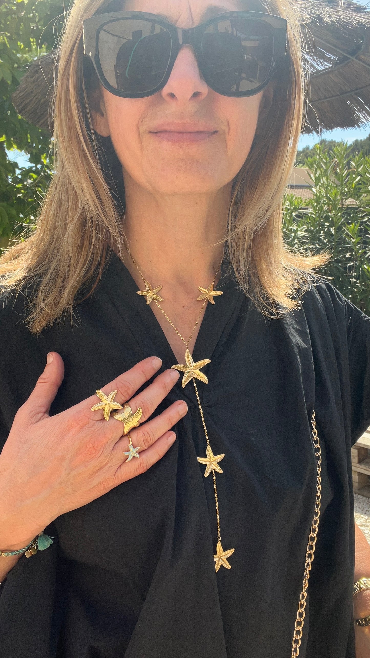 COLLIER DORE ETOILE DE MER