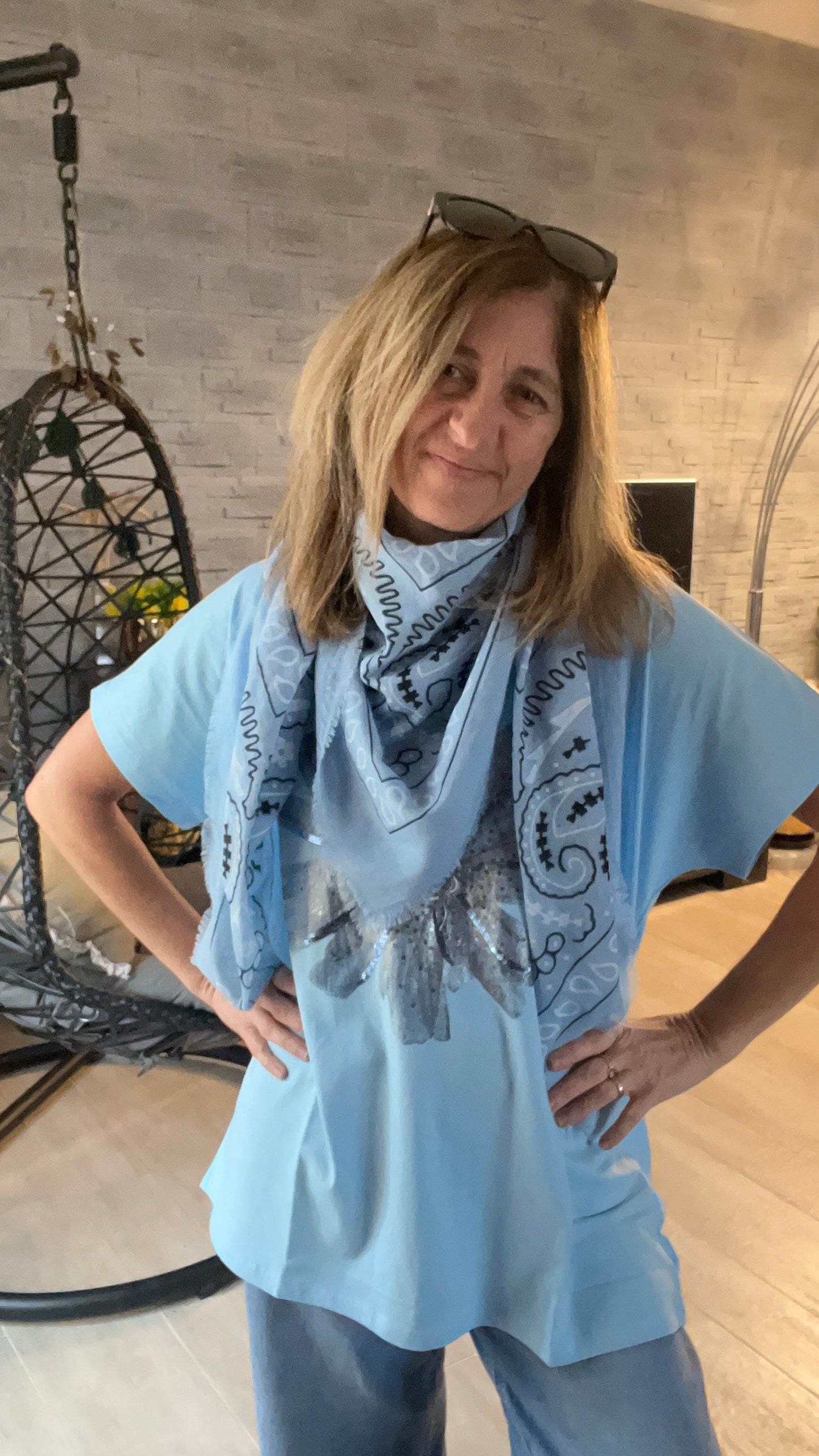 FOULARD GRAND CARRE "BANDANA"