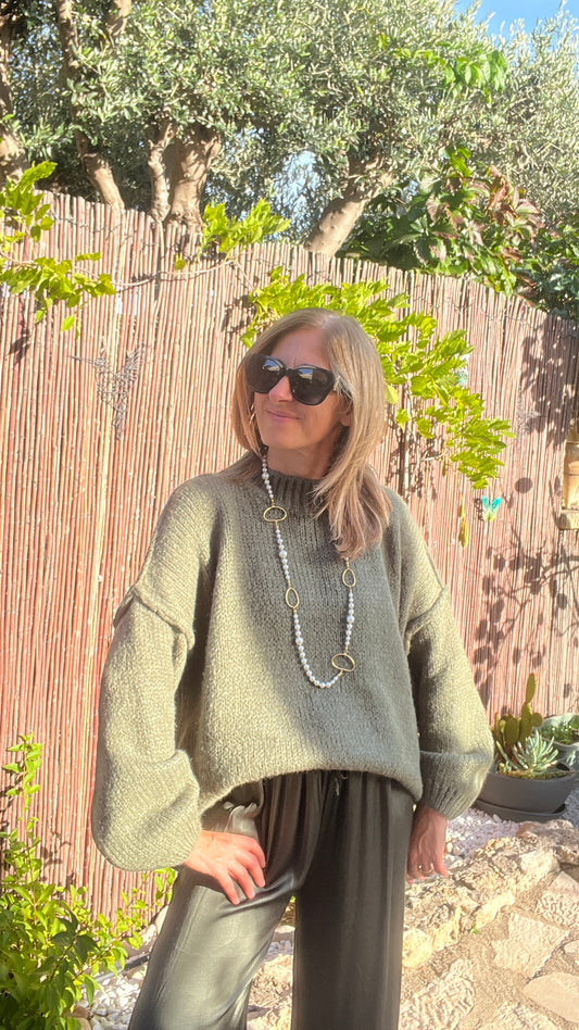 PULL KAKI OVERSIZE « EDEN »