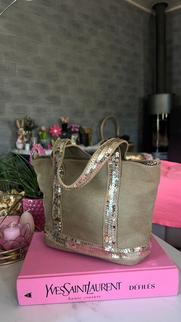 Sac beige & paillettes "Vanessa"