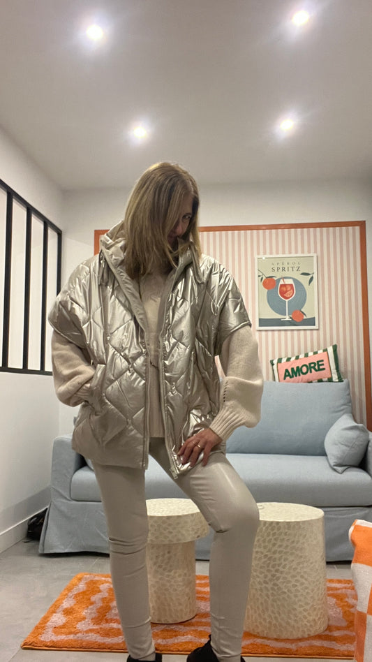 VESTE SANS MANCHES MATELASSEE GOLD