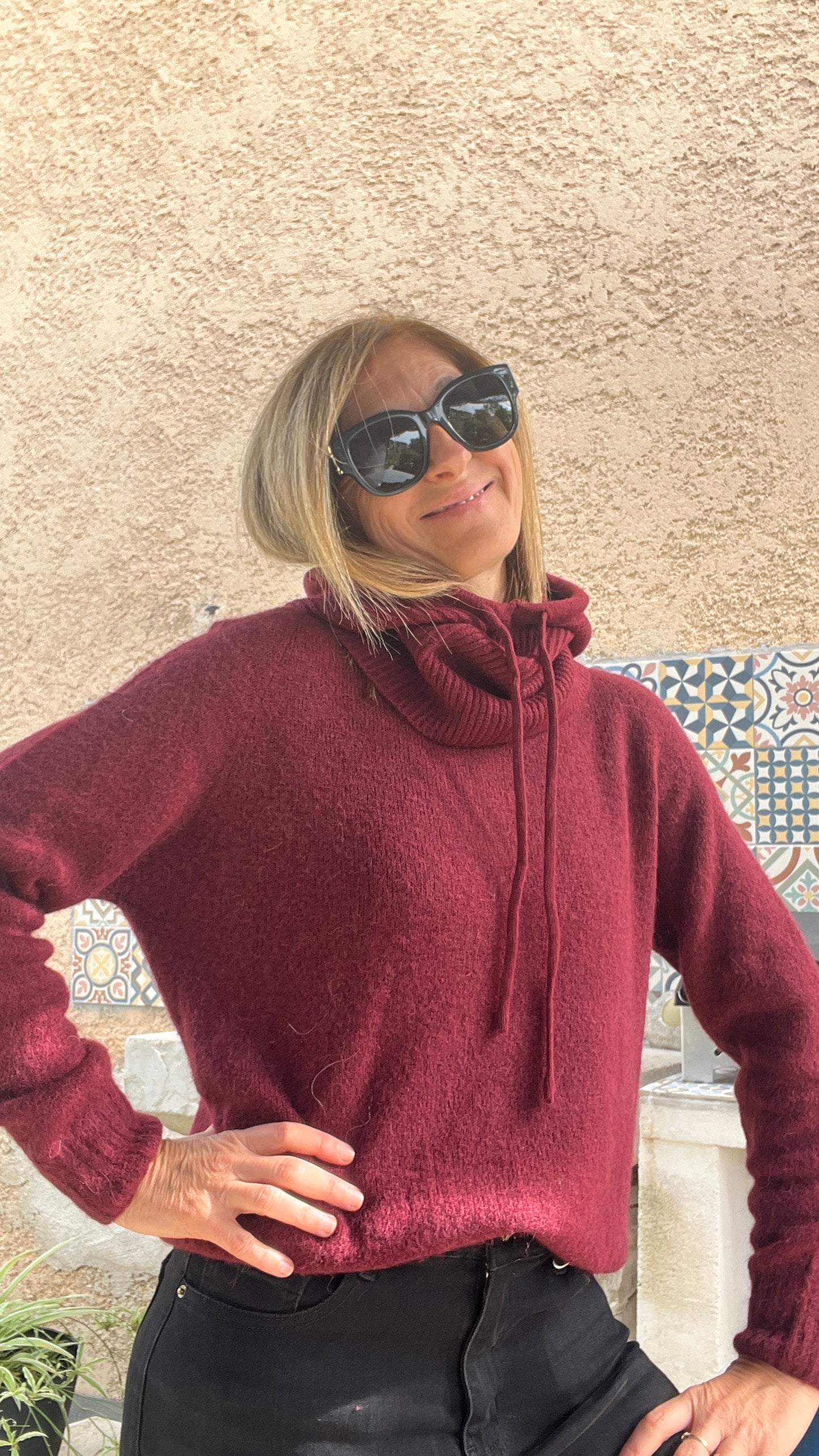 PULL BORDEAUX "CACAO"