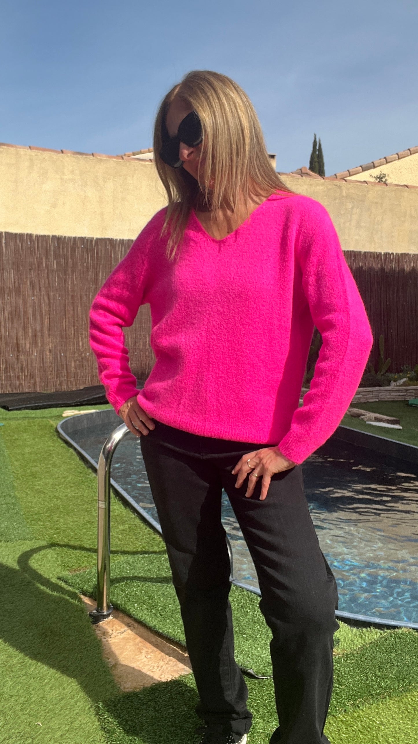 PULL ROSE FLUO "NEON"