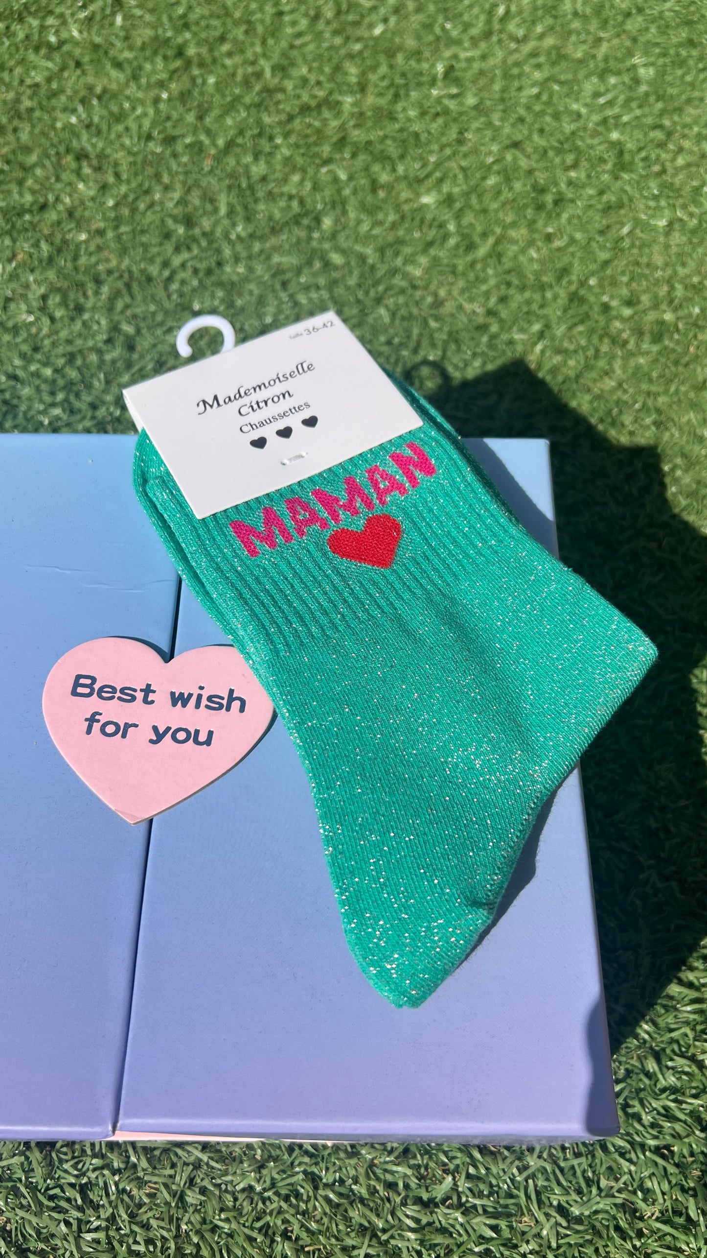 CHAUSSETTES PAILLETTES "MAMAN"