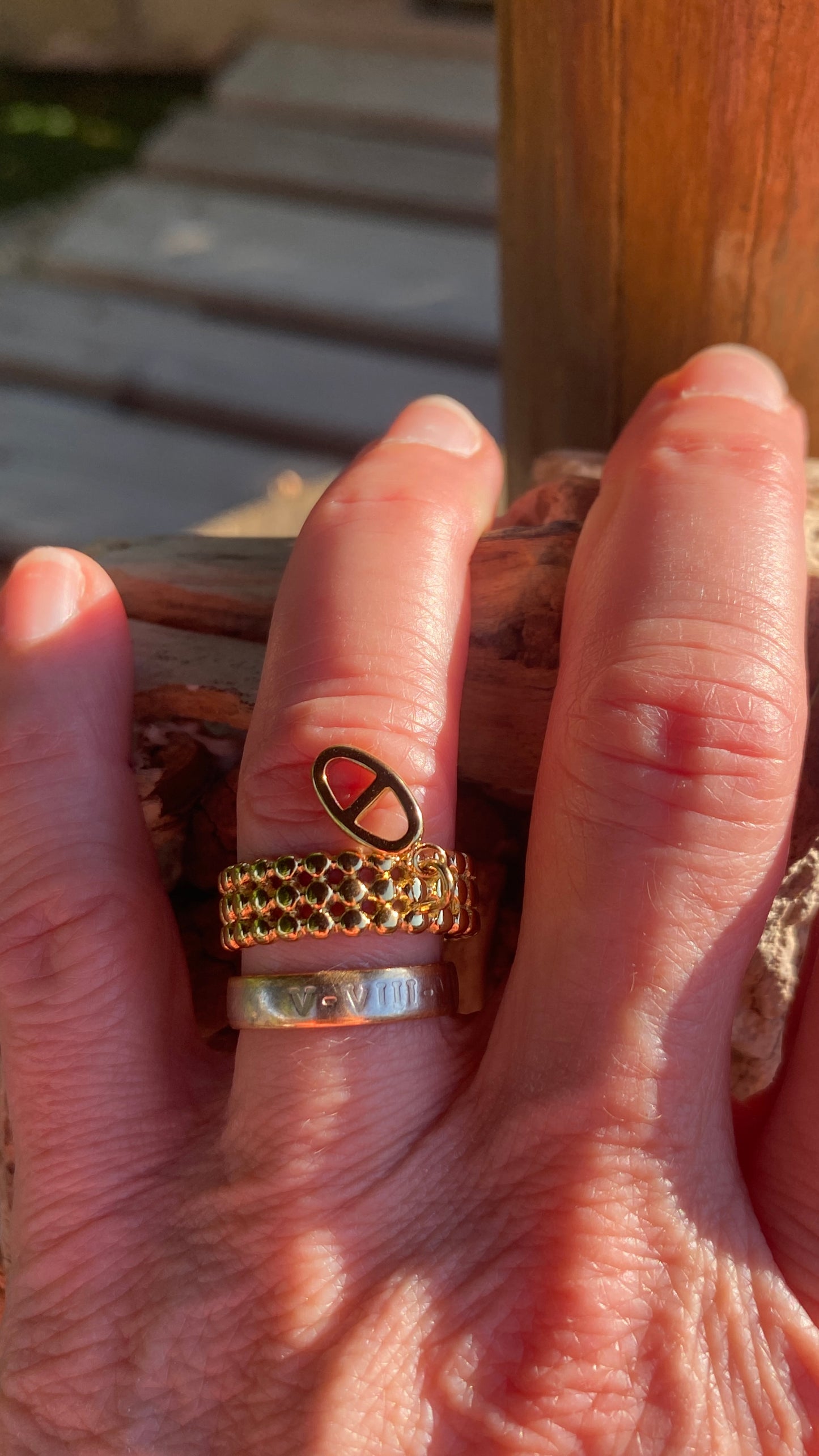 Bague dorée "Médaillon"