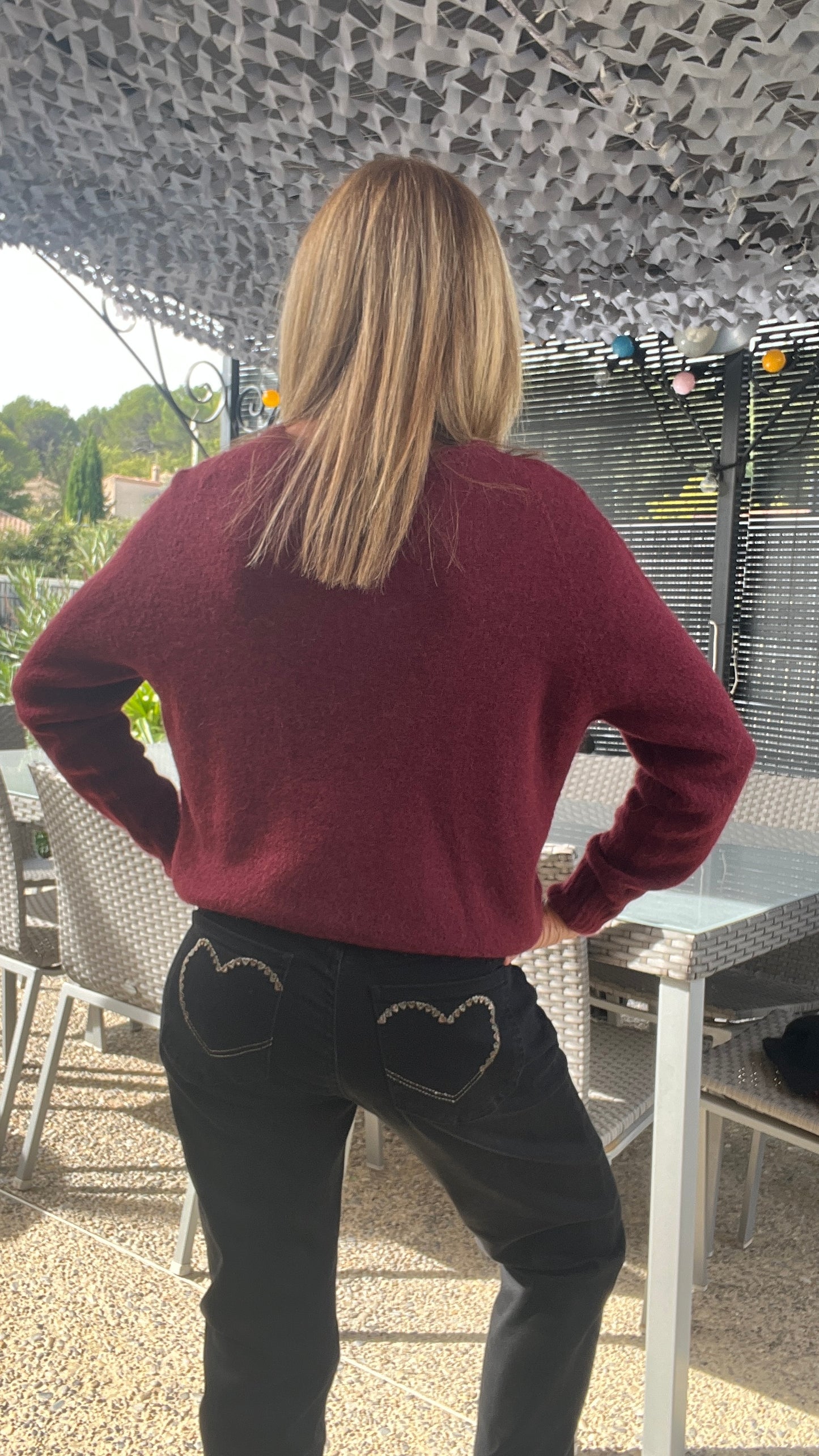 PULL BORDEAUX "CACAO"