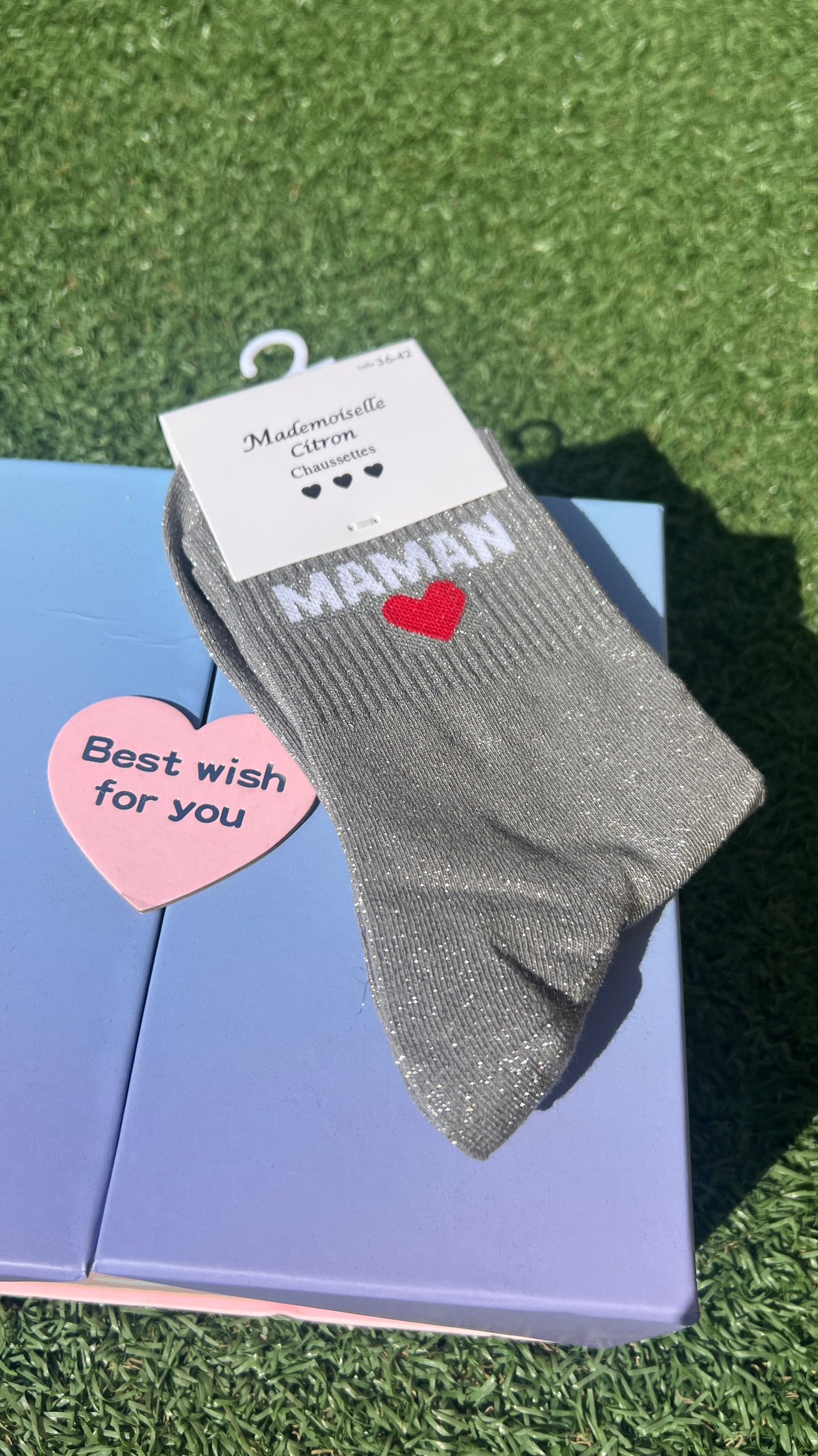 CHAUSSETTES PAILLETTES "MAMAN"