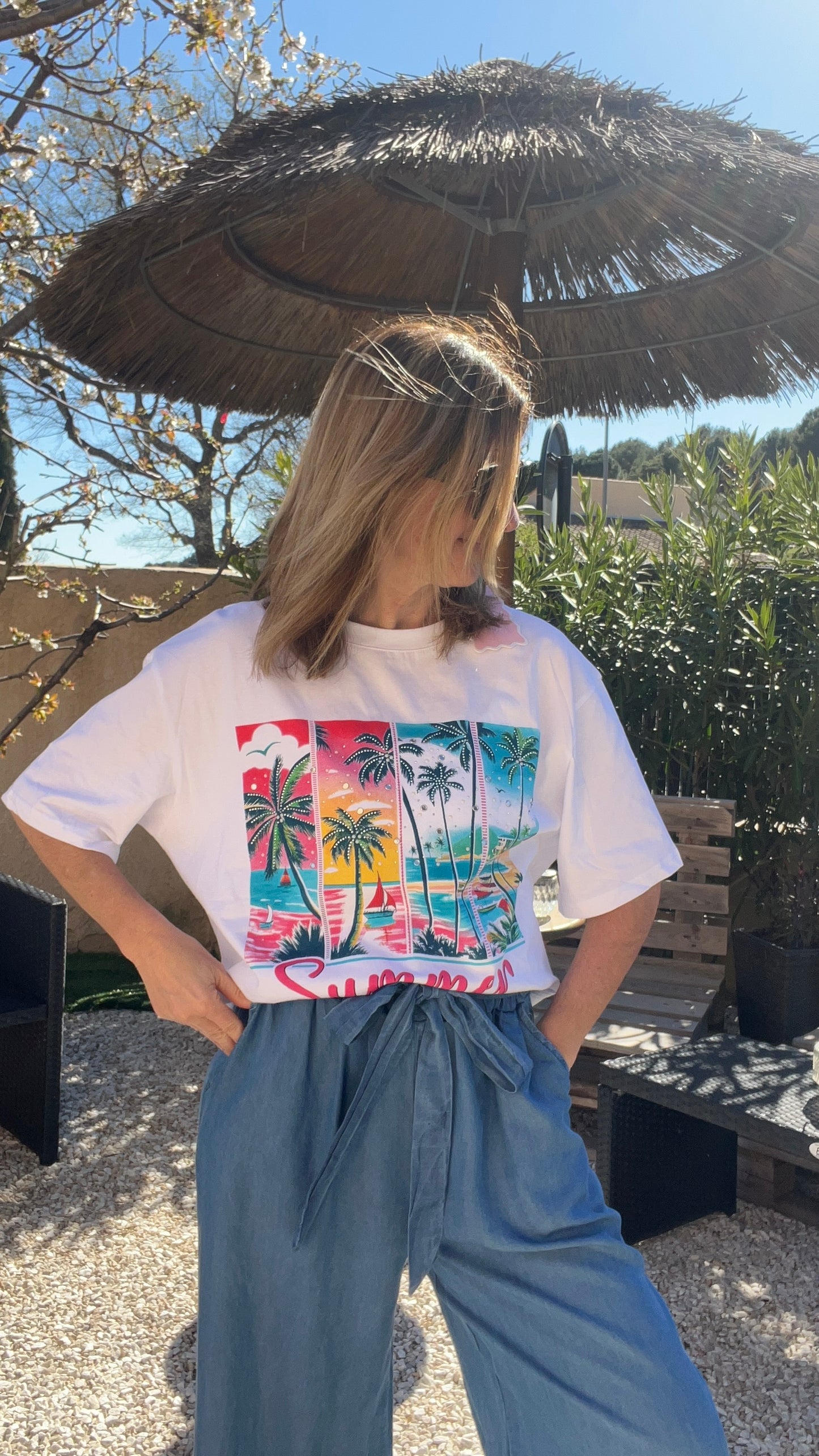 TEE-SHIRT BLANC SUMMER