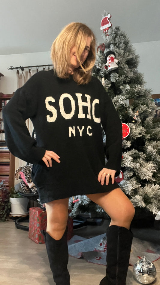 PULL TUNIQUE NOIR SOHO