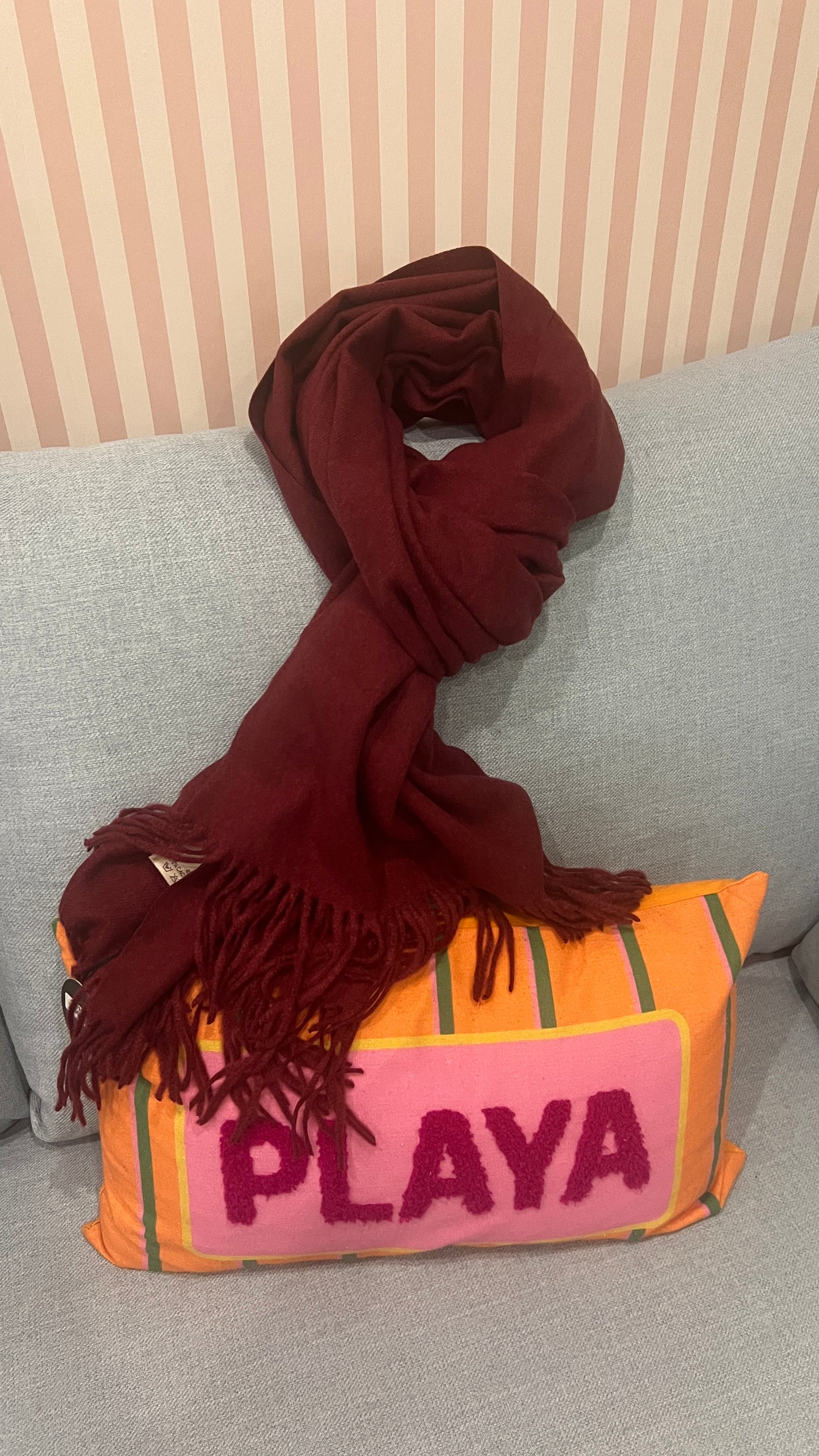 ECHARPE BORDEAUX "CASHEMIRE"