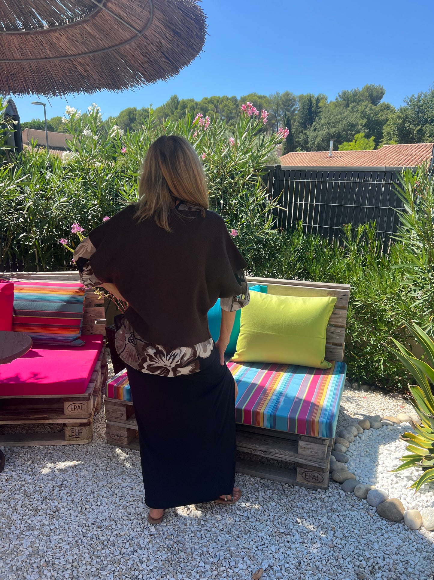 VESTE CHOCOLAT MANCHES COURTES "ELEGANCE"