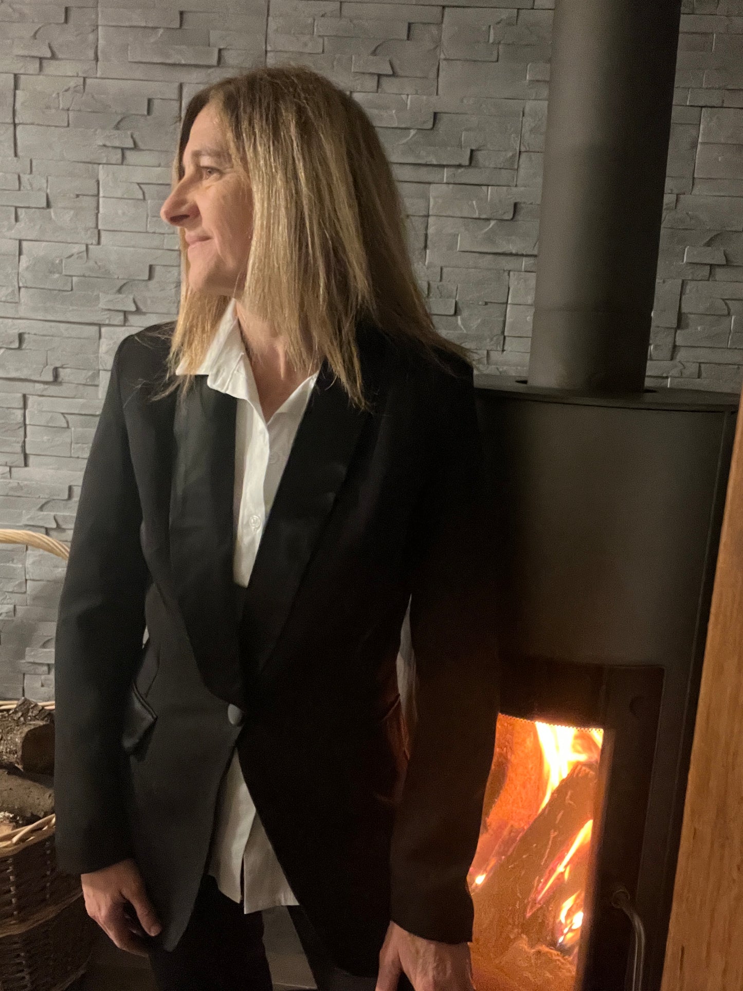 BLAZER NOIR DE SMOCKING