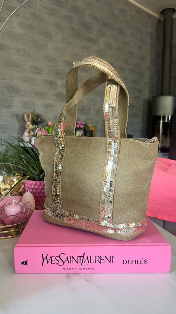 Sac beige & paillettes "Vanessa"