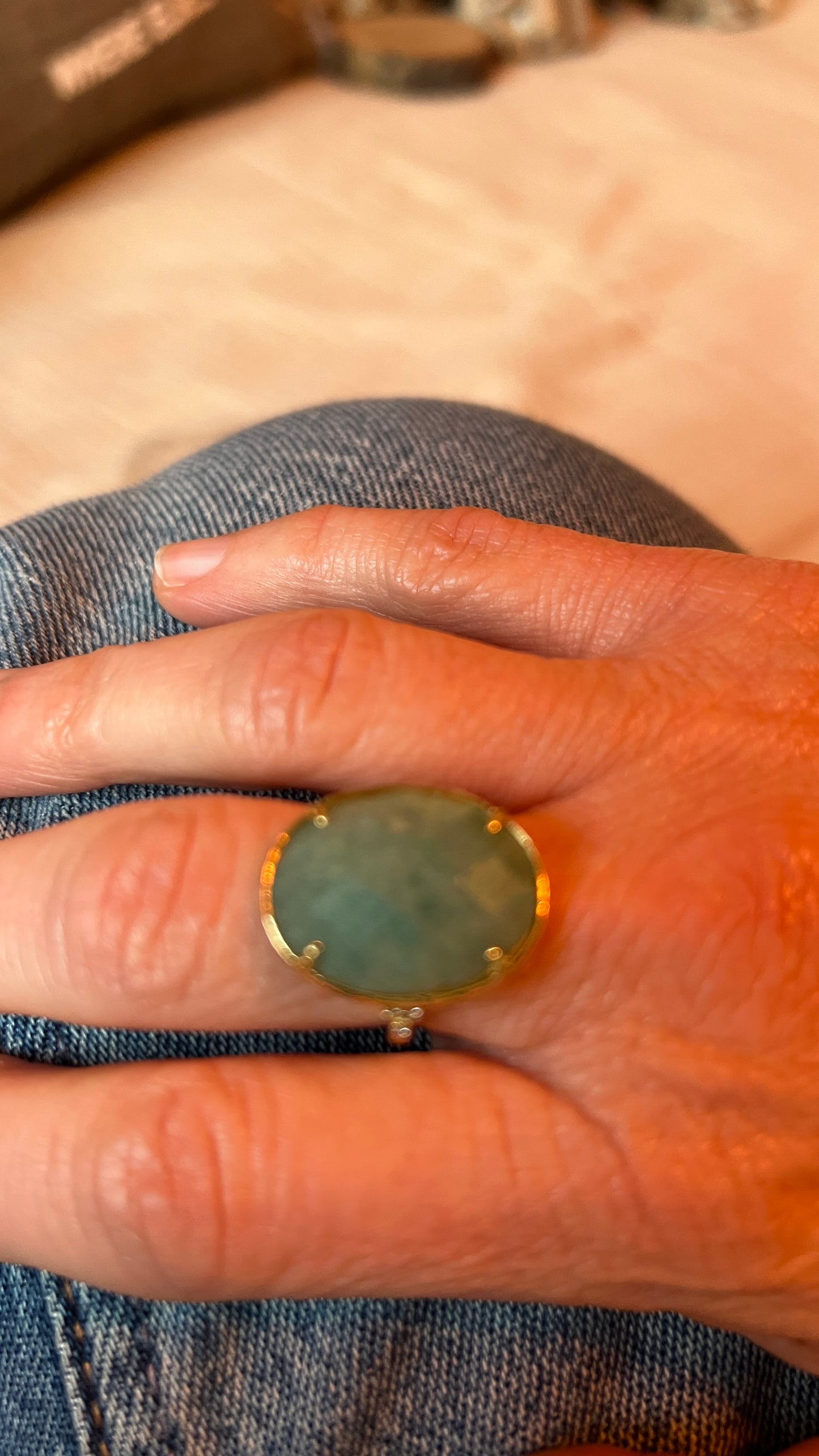 BAGUE BLEUE TURQUOISE PIERRE PRECIEUSE