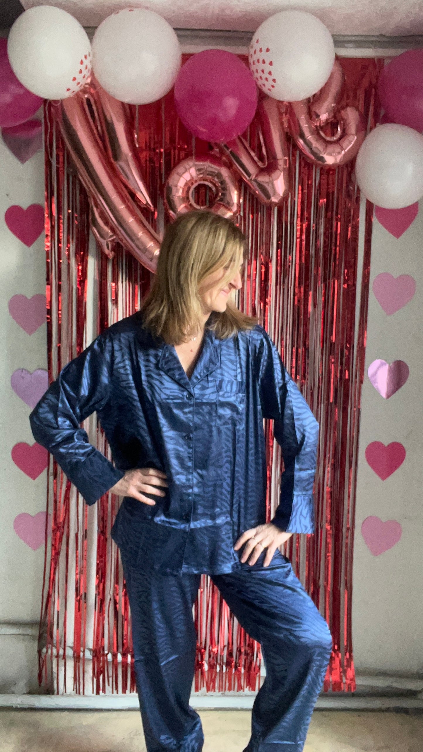 PYJAMA SATINE BLEU NUIT