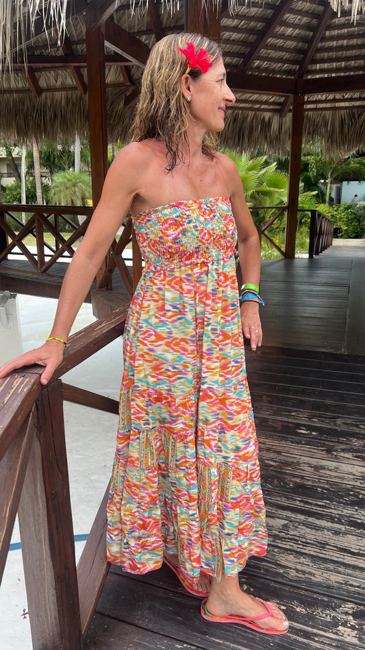 Robe 2en1 "BUSTIER" orange