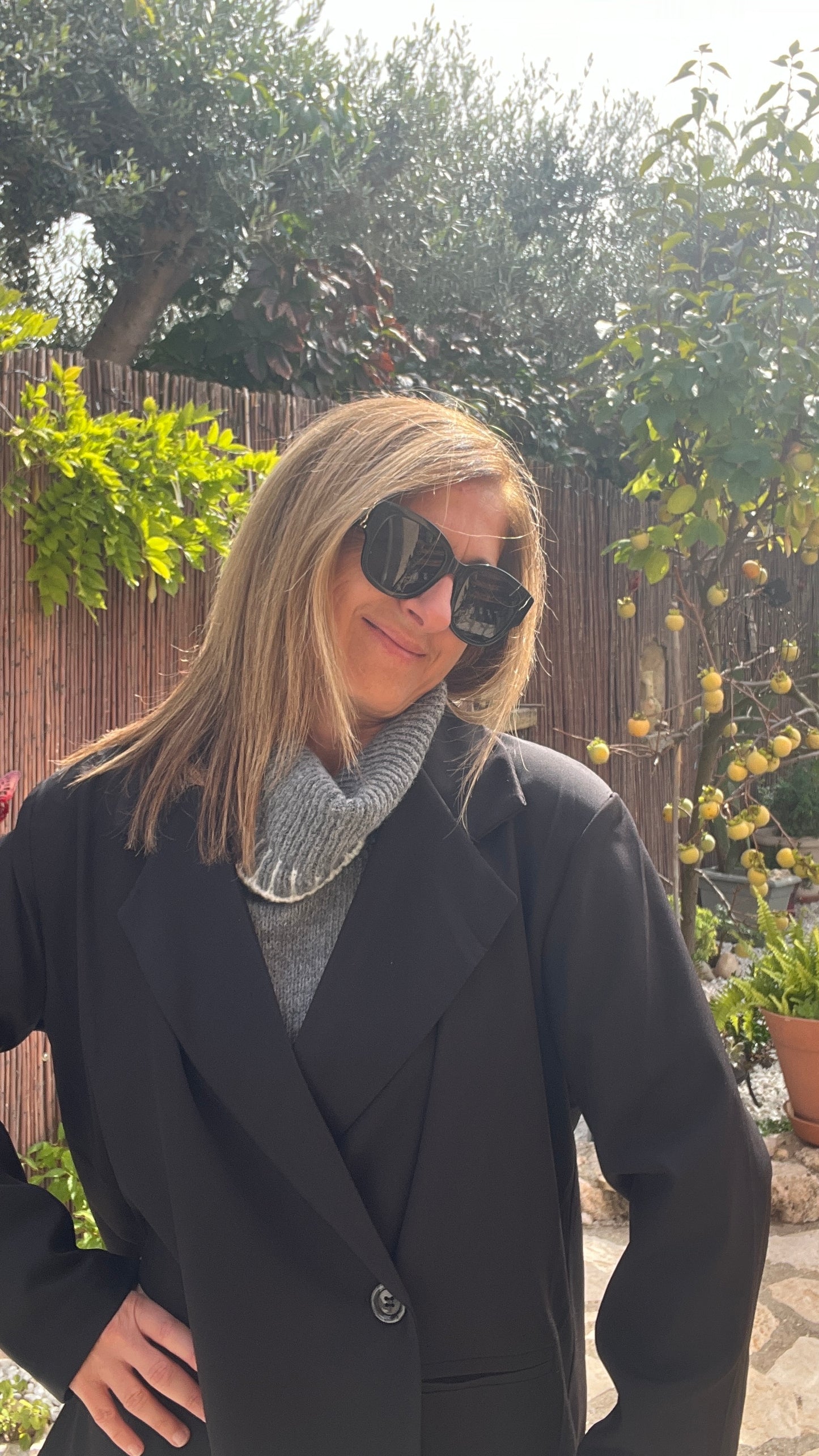 PULL GRIS COL ROULE CAMILLA