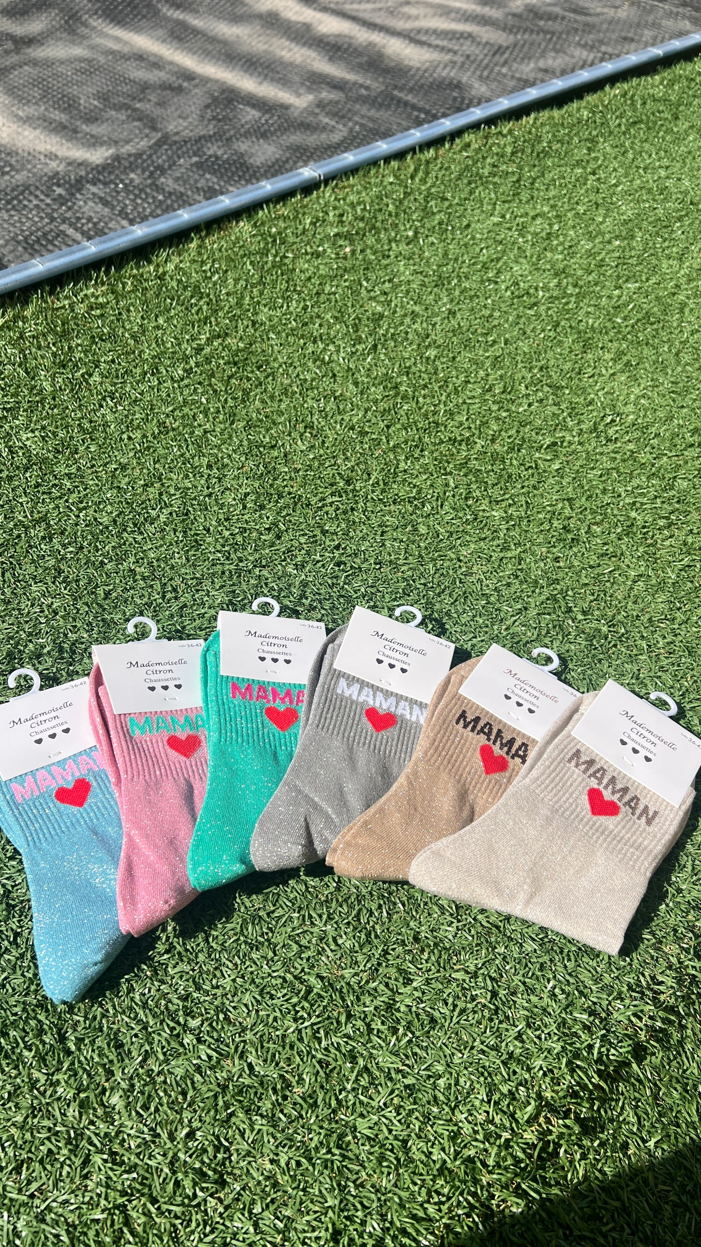 CHAUSSETTES PAILLETTES "MAMAN"