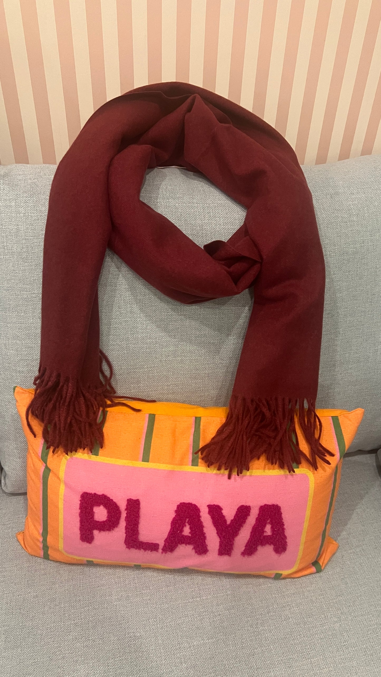 ECHARPE BORDEAUX "CASHEMIRE"