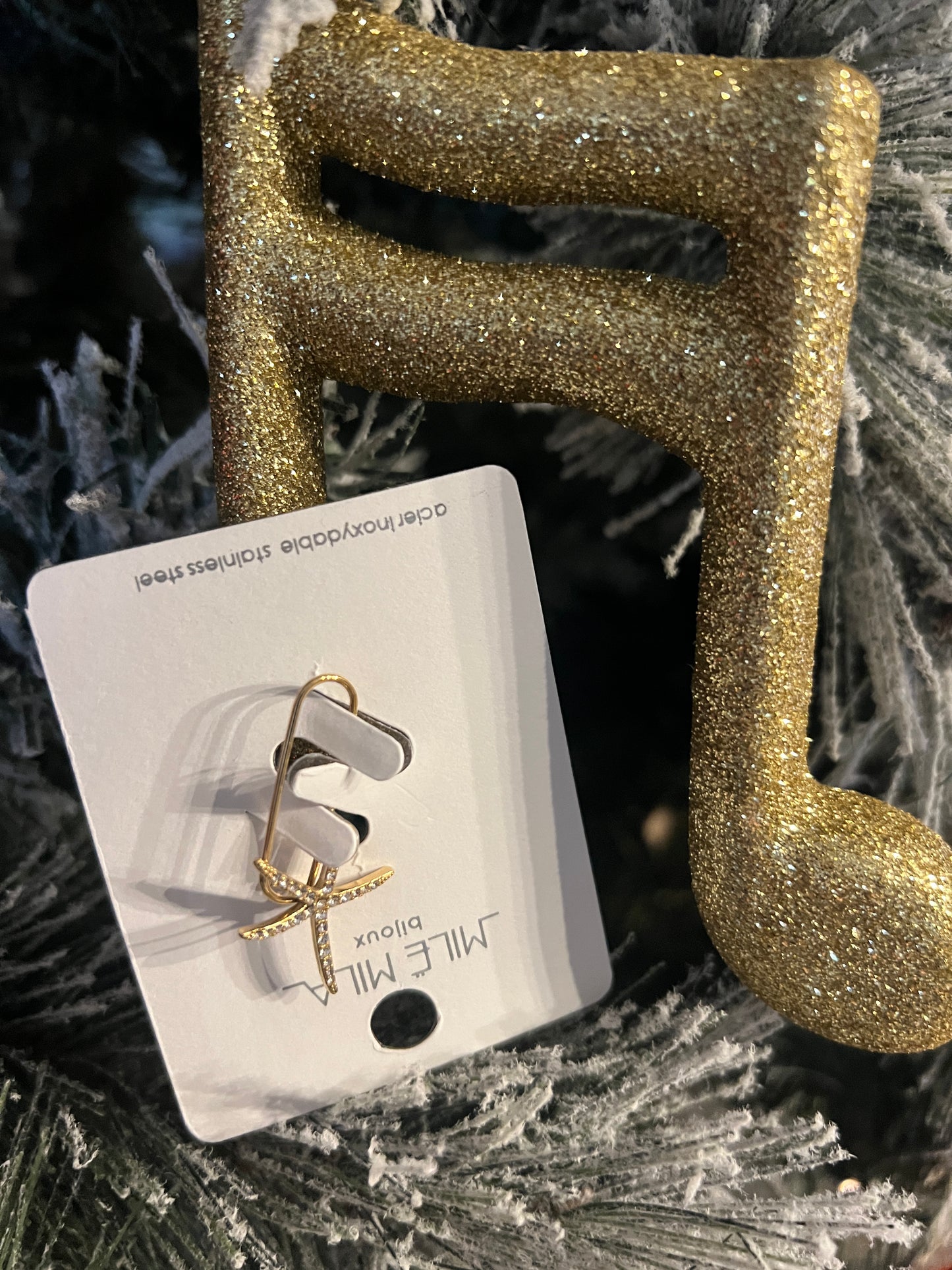 BROCHE DOREE STRASS ETOILE DE MER "MILE MILA"