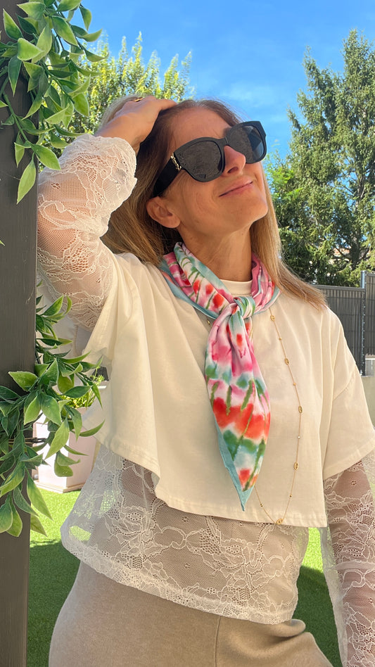 FOULARD MULTICOLORE "PETIT CARRE"
