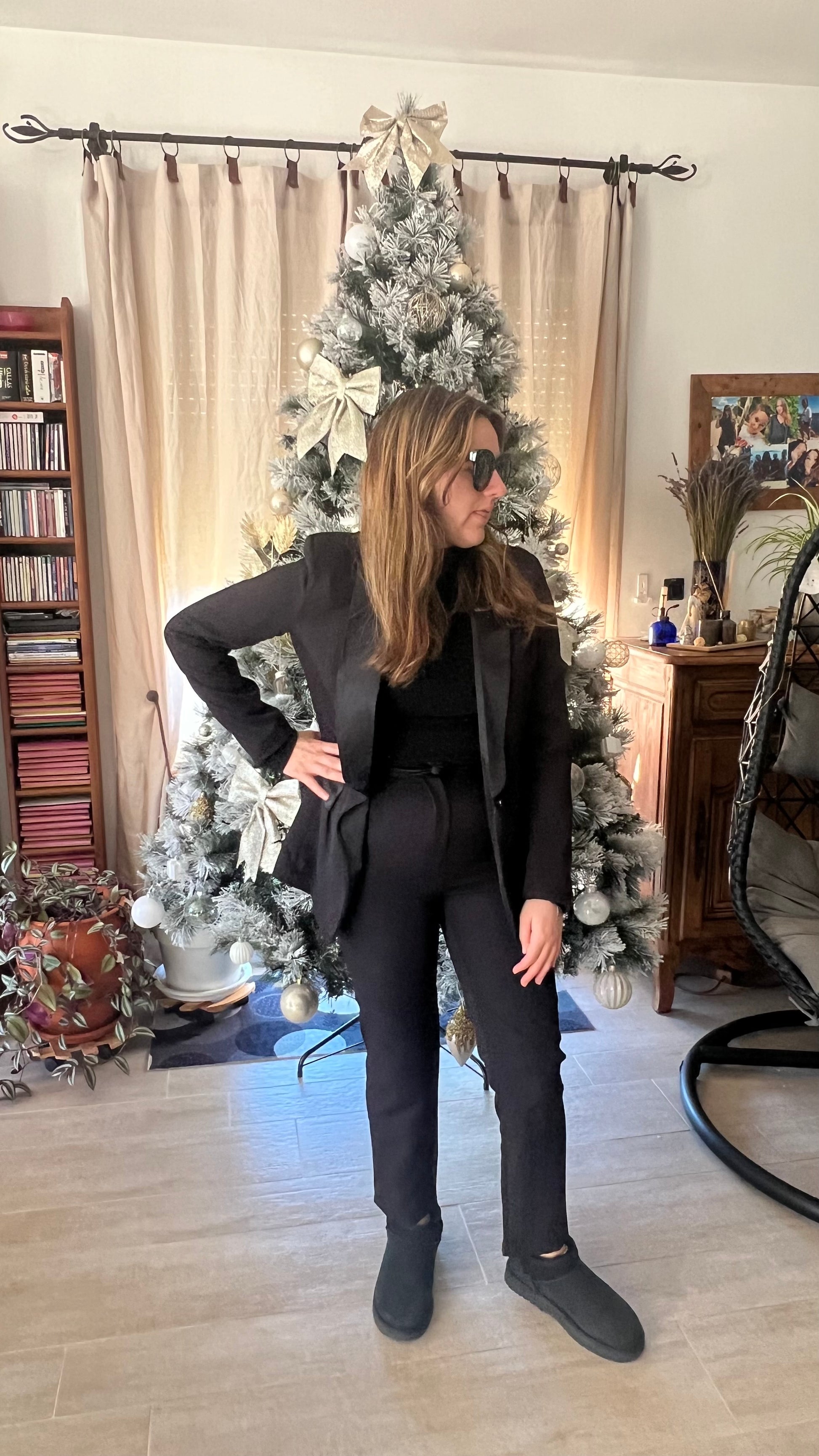 Blazer noir de smoking Giulia